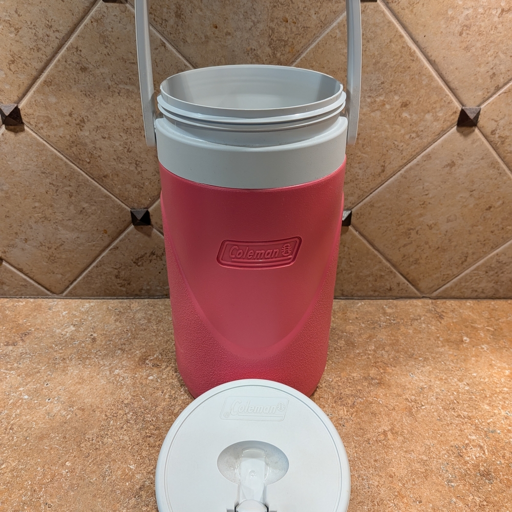 Coleman Pink and White Insulated Water Jug